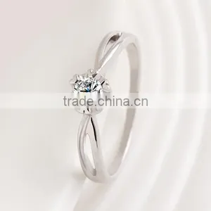 Lucury Plating New Fashion Wedding Diamond Platinum Rings thumbnail-6
