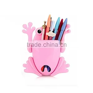 Factory Wholesale Cute Bathroom Frog Children Baby Toothbrush Holder With Suction Cup thumbnail-3