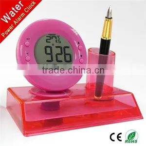 Water Power Table Alarm Clock With Pen Holder thumbnail-2