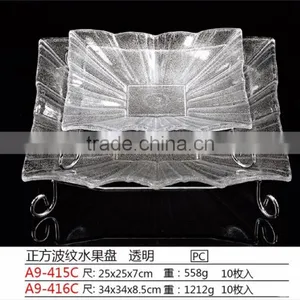 Plastic Colorful Fruit Serving Tray With Stainless Steel Holder thumbnail-4