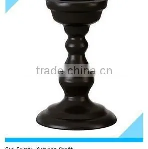 2015 High Quality Handmade Black Wooden Candle Holder for Home Decoration thumbnail-2