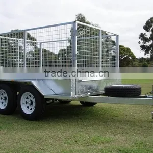 8x5' & 10x5' Tandem Box Trailer With Cage thumbnail-1