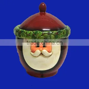 2013 Newly Designed Handmade Ceramic Christmas Candy Jar thumbnail-1