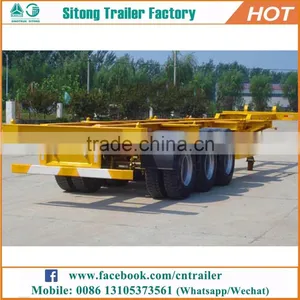Factory Direct 3 Axles 20ft 40ft Skeletal Shipping Container Delivery Trailer thumbnail-1