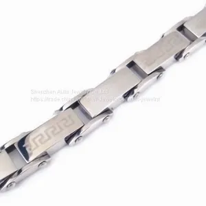 Gold Plate Titanium Steel Jewelry Bracelets Customized Design thumbnail-1