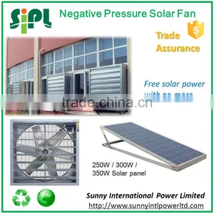 Poultry Equipment Cow House Exhaust Fan 250W Solar Panel Powered Large Air Cooling Fan dc Ventilation Fan thumbnail-2