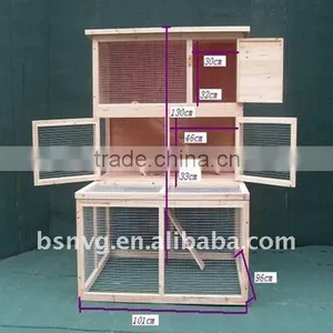Wooden Rabbit Hutch thumbnail-1