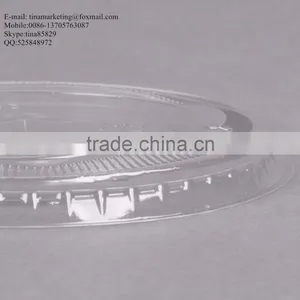 Custom High Quality PS Plastic Clear Flat Lid With Straw Slot for Clod Drink Cup thumbnail-6