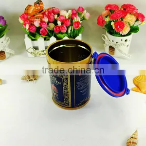 Factory Custom Round Shape Plastic Lid Tin Canister thumbnail-3