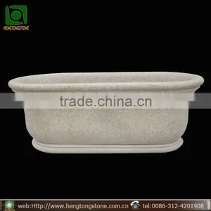 Freestanding Oval Granite Corner Bathtub thumbnail-1