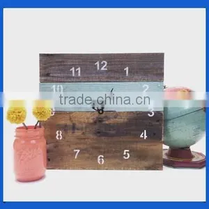 Personalized Wooden Vintage Painting Wall Clock for Home Decoration Rustic Clock thumbnail-1