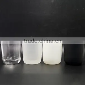 Round Glass Candle Jars 6oz Candle Holders Clear/black/white/frosted Candle Jar thumbnail-2