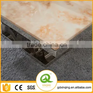 C406 Living Room Modern Design Rectangle White Marble Coffee Table thumbnail-4