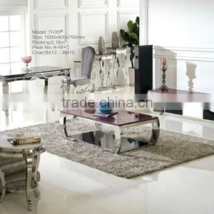 TH355 Modern Design Marble Top Dining Table and Chair thumbnail-5