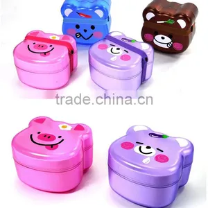 N480 Wholesale Cute Bear Shape Cartoon Mess-tins Customized Plastic Lunch Box thumbnail-2