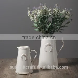 Home Goods Big Size Decorative White Ceramic Vases thumbnail-2