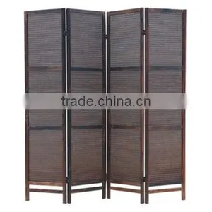 Room Divider Screen With 4 Panels,made of China Fir thumbnail-1