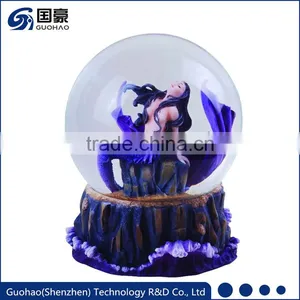 Purple Color Custom Made Cheap Mermaid Snow Globe Ball thumbnail-1