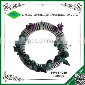 Colored Cheap Handmade Decorative Wicker Wreath thumbnail-2