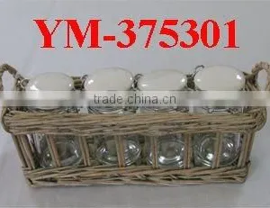 Full Willow Candle Holder With Four Glass thumbnail-1