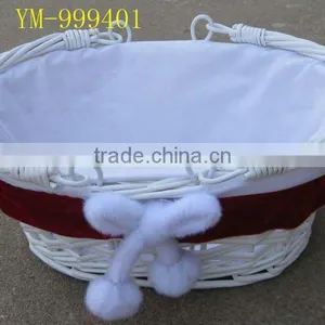 Beautiful Large Wicker Shopping Basket With Lining thumbnail-1