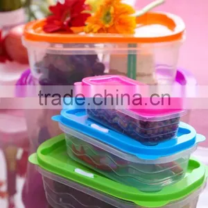BPA-Free Useful Plastic Food Container Set With Lid/5pcs Plastic Food Container Set With Lid thumbnail-4