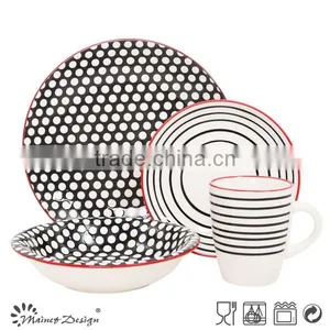 2017 New Design Ceramic Stoneware Crockery Pad Printing Dinnerware Set thumbnail-3