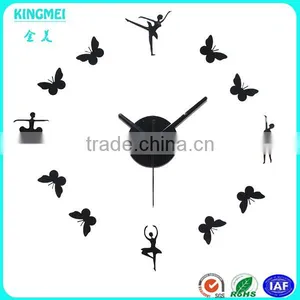 Christmas Unique Custom Made Home Decoration Black Face Acrylic Wall Clock thumbnail-5
