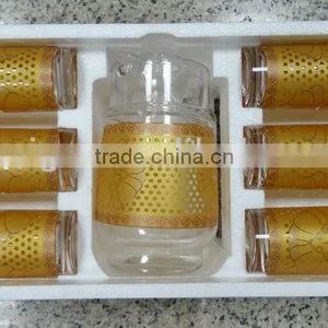 JK035 7pcs Glass Drinking Set With Deco thumbnail-2