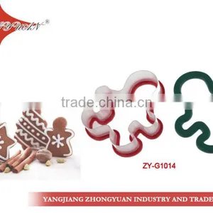 Ginger Man Shape Plastic Cookie Cutter With TPR Grip thumbnail-1