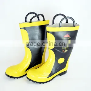2016 Steel Toe Steel Mid Sole Vulcanized Rubber EN Approved Fire Boot thumbnail-1