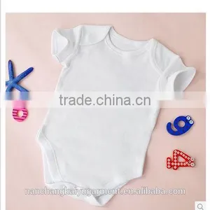 Cheapest Quality100% Cotton Plain White Baby Rompers thumbnail-1