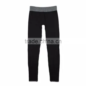 Awesome Design Gym Pants Ladies Yoga Pants With Contrast Color Waistband thumbnail-5