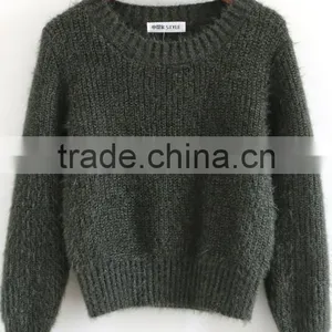 2016 Customized Manufacture Fashionable Wholesale Korean Style Women Spring Autumn Winter Plain Color Ladies Sweater thumbnail-6