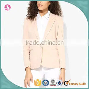 Latest Blazer Design Women Office Lady Pink Custom OEM Jacket, Woman Clothing thumbnail-1