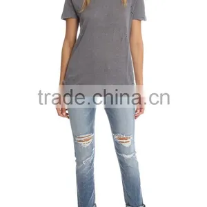 Ripped Denim Jeans ,ripped Jeans Denim,red Blue Denim Brand Jeans thumbnail-2