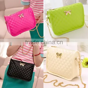 New Fashion Women Synthetic Leather Casual Bow Shoulder Bag Cross Bag Handbag thumbnail-1