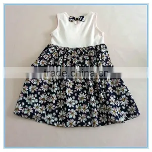 Sleeveless Children Flower Girl Dress, Latest Dress Designs Printed Kids Dresses Child Dress, New Model Girl Dress thumbnail-4