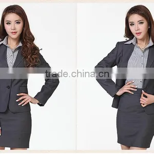 Latest Design Ladies Fashion Slim Formal Skirt Uniform Suit thumbnail-6