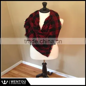 Wholesale Oversized Plaid Tartan Blanket Scarf thumbnail-2