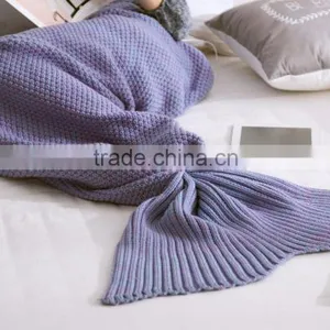 Mermaid Tail Blanket Crochet and Mermaid Blanket for Adult and Kid Sleeping Bag thumbnail-1