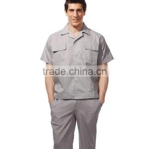 Construction Factory Work Uniform Short Sleeve Button Up Shirt thumbnail-1