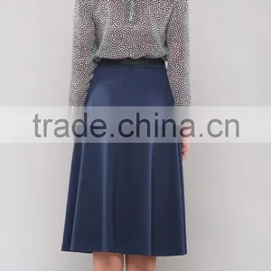 Fashionable Latest Women Skirt Design Elegant Flared Office Skirt thumbnail-6