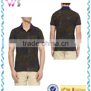 Paisley-print Cotton-blend Customize Mens Shirt Polo thumbnail-1