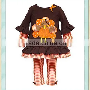 Newborn Thanksgiving Turkey Outfit Thanksgiving Boutique Outfits Children's Clothing Sets Fall thumbnail-1