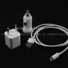 3 in 1 Travel Kit US/EU Plug Wall Charger Adapter + Car Charger + 8 Pin to USB 2.0 Data Cable for IPhone 5,iTouch 5 thumbnail-2