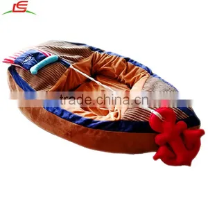 High Quality Stuffed Plush Pet Toy Boat Shaped Dog Bed thumbnail-1