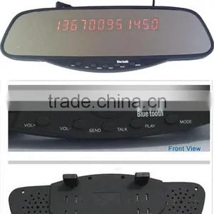 Bluetooth Handsfree Chargeable Battery Car Kit Mirror FM Earpiece FM Transmitter thumbnail-1