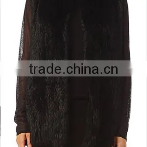 YR305 Basic Style Top Quality Thick Knit Rabbit Fur Vest Lots of Colors thumbnail-2