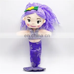 ASTM Test Custom Stuffed Plush Pink Pretty Girl Mermaid Doll 2017 Fashion New Rag Soft Doll Toy thumbnail-2